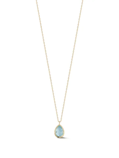 Mateo 14K yellow gold blue topaz necklace