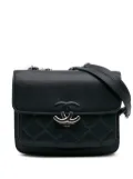 CHANEL Pre-Owned 2017-2018 Mini Quilted Caviar CC Box Flap shoulder bag - Blue