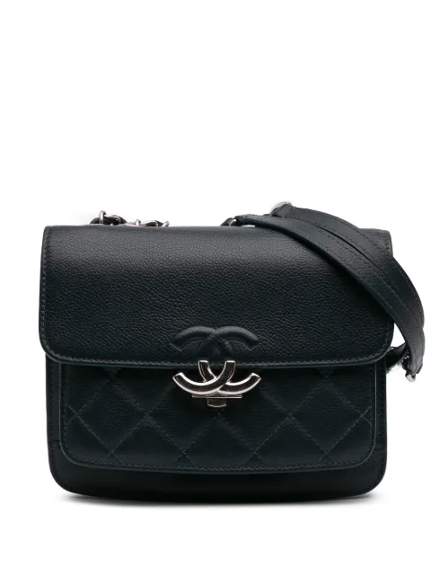 CHANEL Pre-Owned 2017-2018 Mini Quilted Caviar CC Box Flap shoulder bag