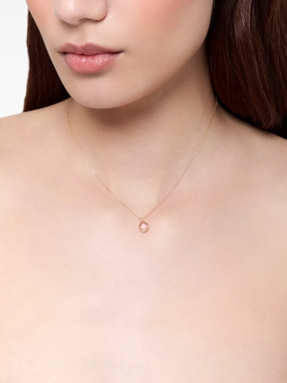 Mateo Pink-topaz Necklace in Gold, view 2