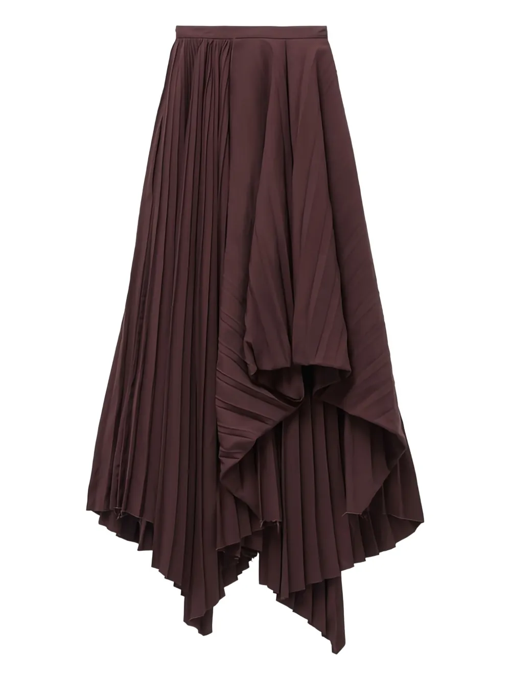 Alexander McQueen pleated asymmetric skirt Bruin