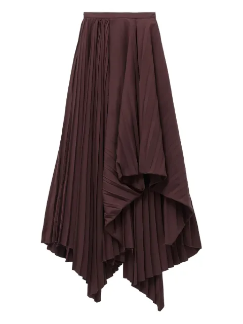 Alexander McQueen pleated asymmetric skirt