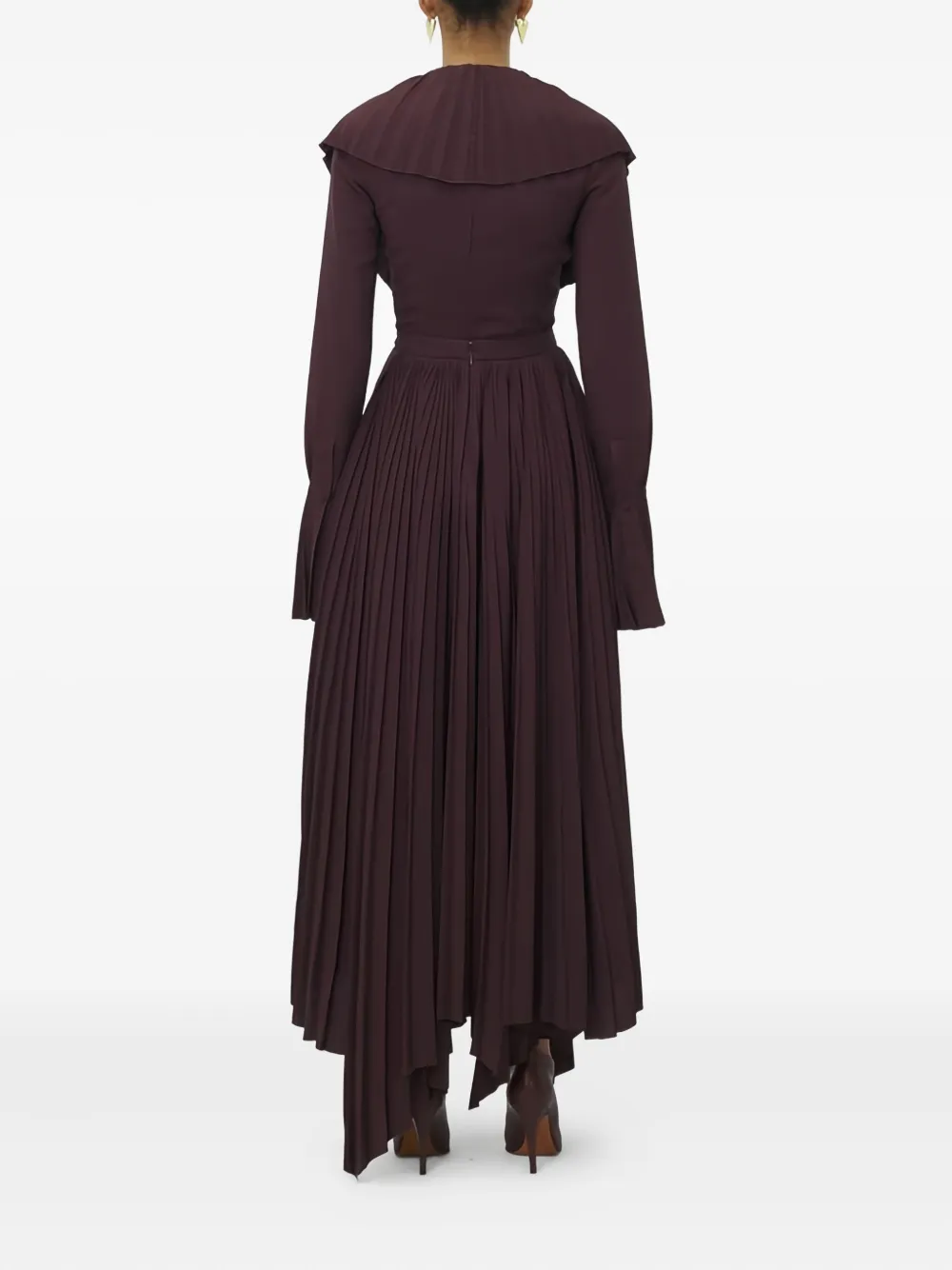 Alexander McQueen pleated asymmetric skirt Bruin