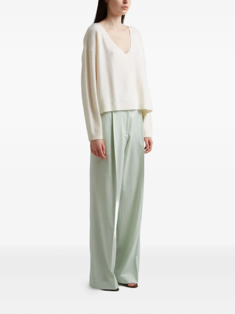 alice + olivia Williams trui met V-hals Beige