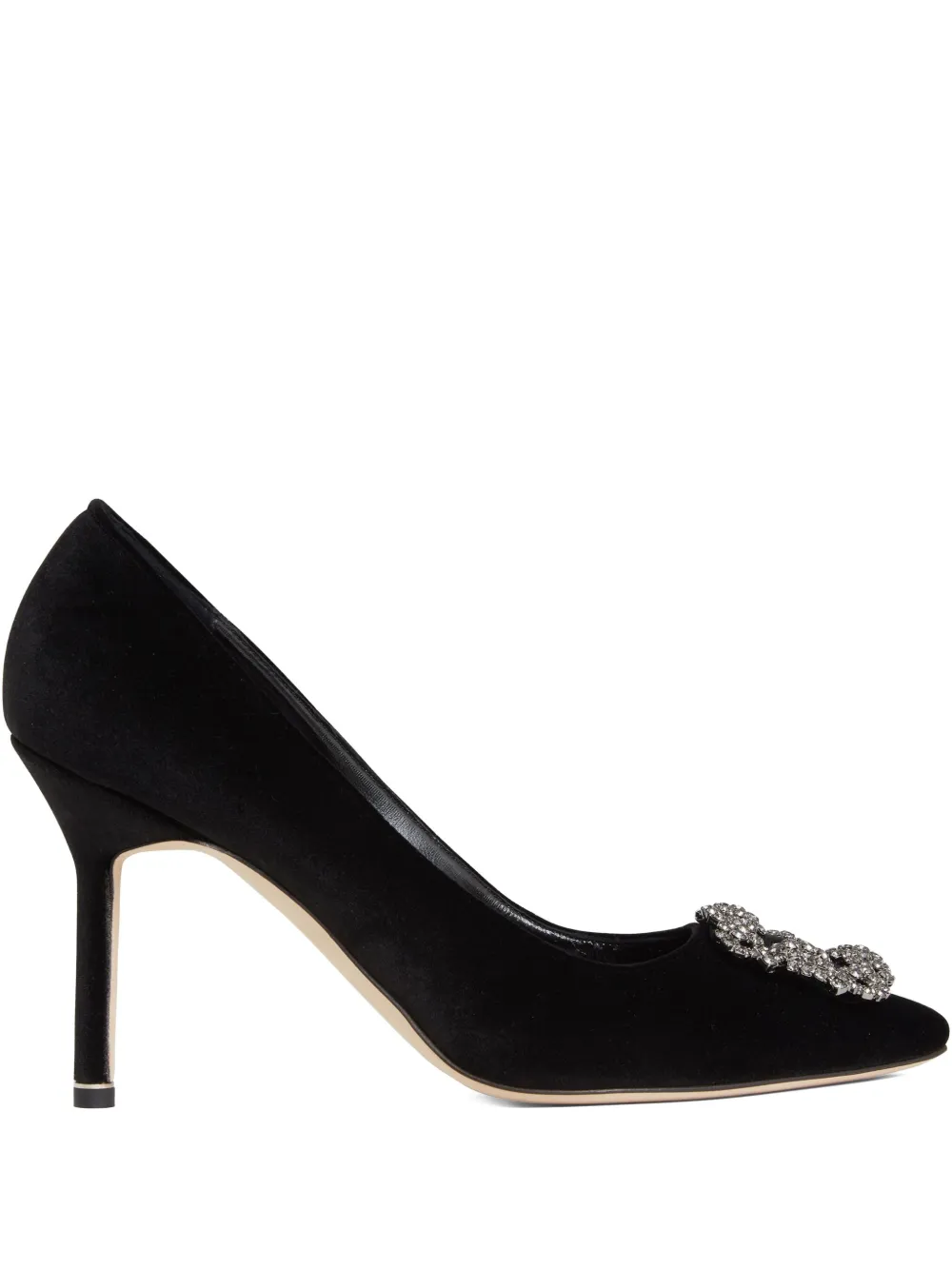 Manolo Blahnik 70mm Hangisi pumps Black