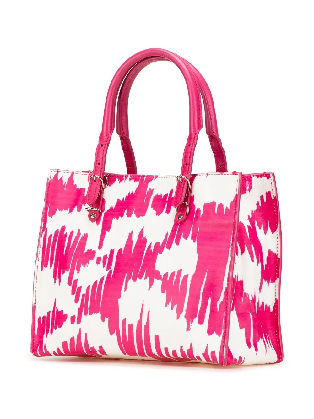 Pre-owned Balenciaga 2010-2024 Mini Leather Papier A4 Satchel In Pink