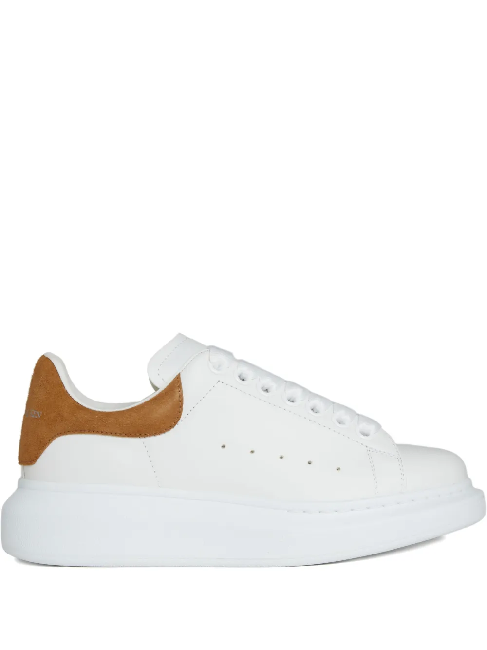 Alexander McQueen Oversized suede-panel leather sneakers White