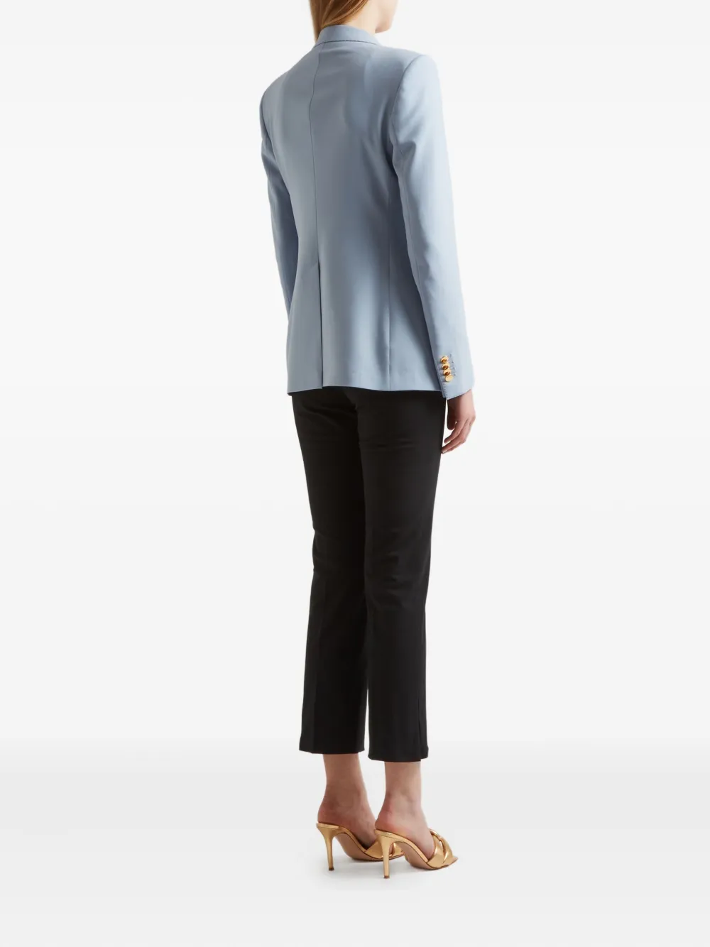 Tagliatore double-breasted gold-button blazer Blauw