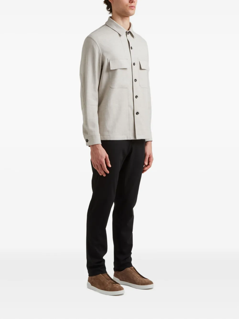 Zegna Alba Oasi shirt jacket Grijs