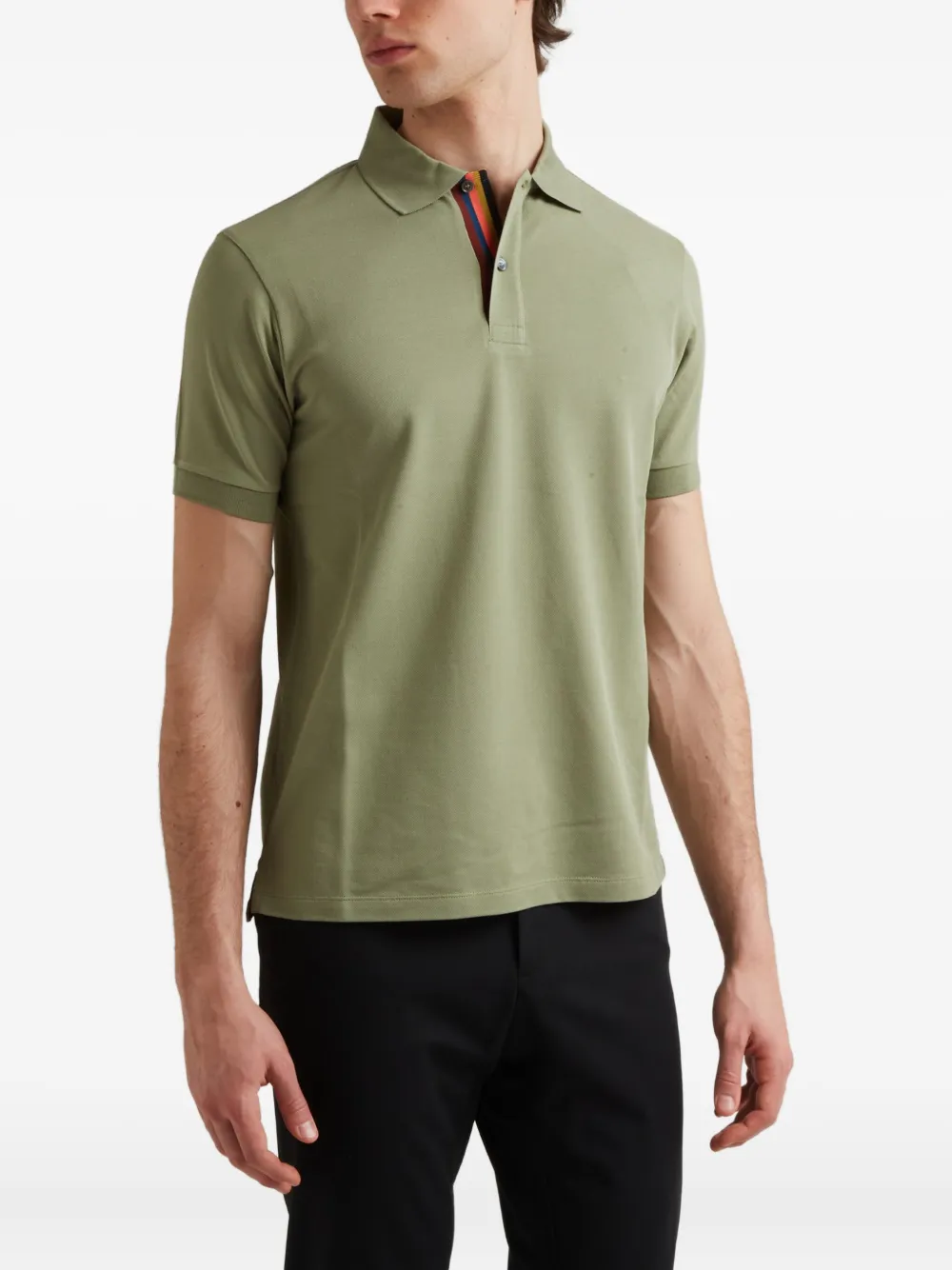 Paul Smith Poloshirt met gestreept-detail Groen