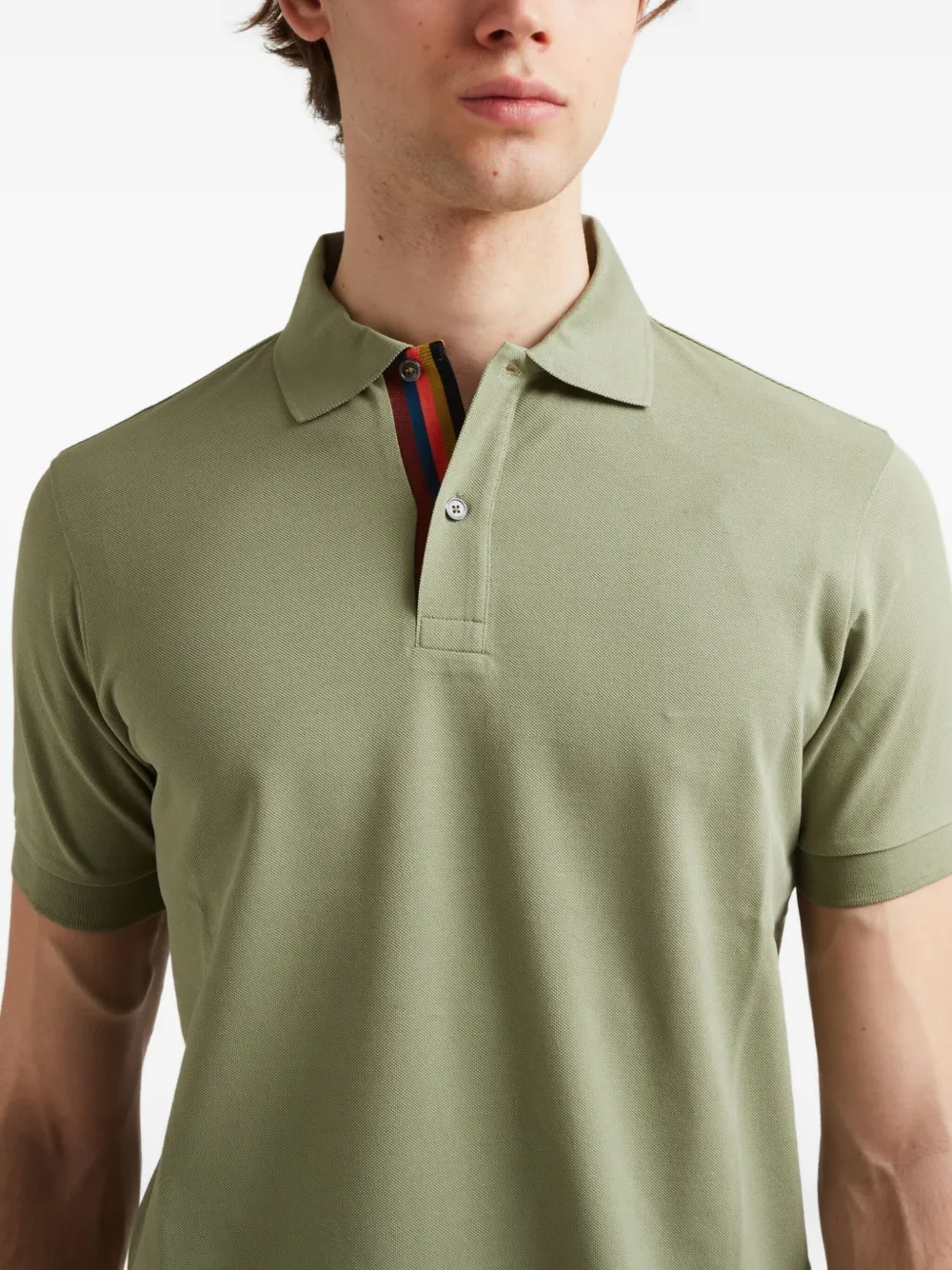 Paul Smith Poloshirt met gestreept-detail Groen