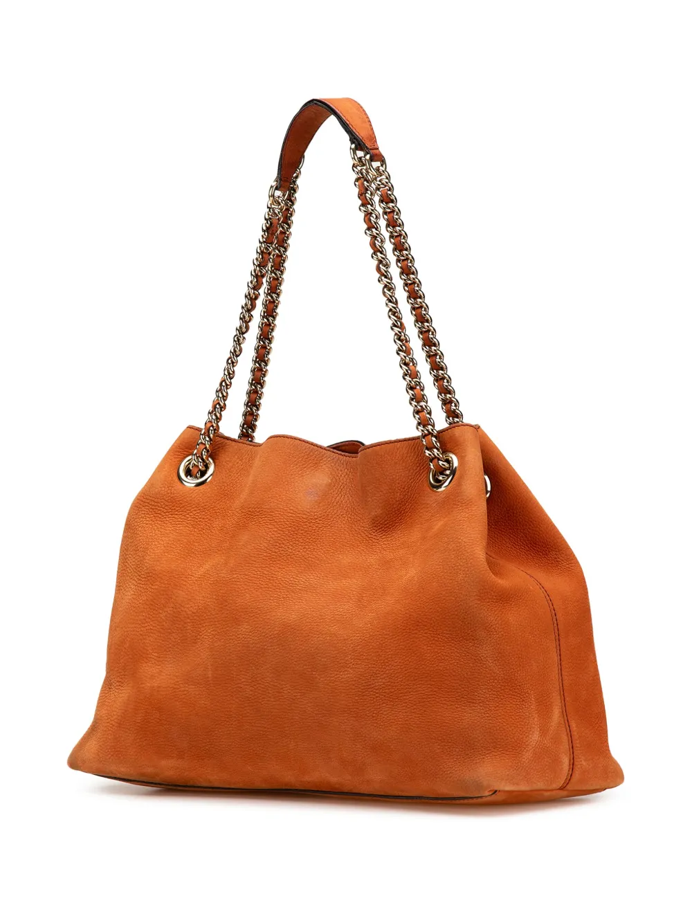 Pre-owned Gucci 2000-2015 Medium Nubuck Leather Soho Chain Tote Bag
