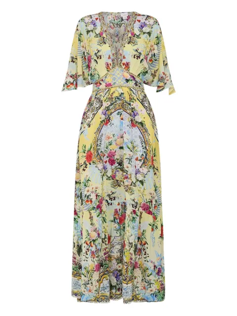 Camilla floral-print V-neck maxi dress