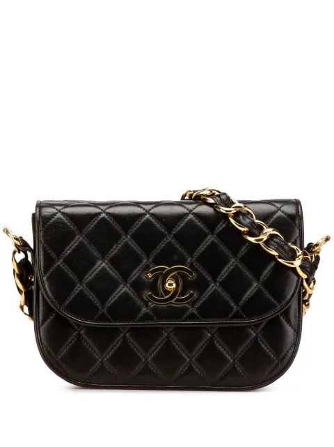 CHANEL Pre-Owned bolsa crossbody CC capitonada de piel de cordero Chain Flap 1991-1994