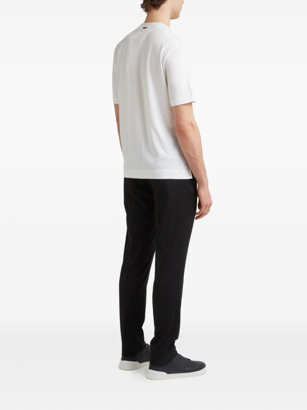 Zegna crew-neck short-sleeve T-shirt Beige
