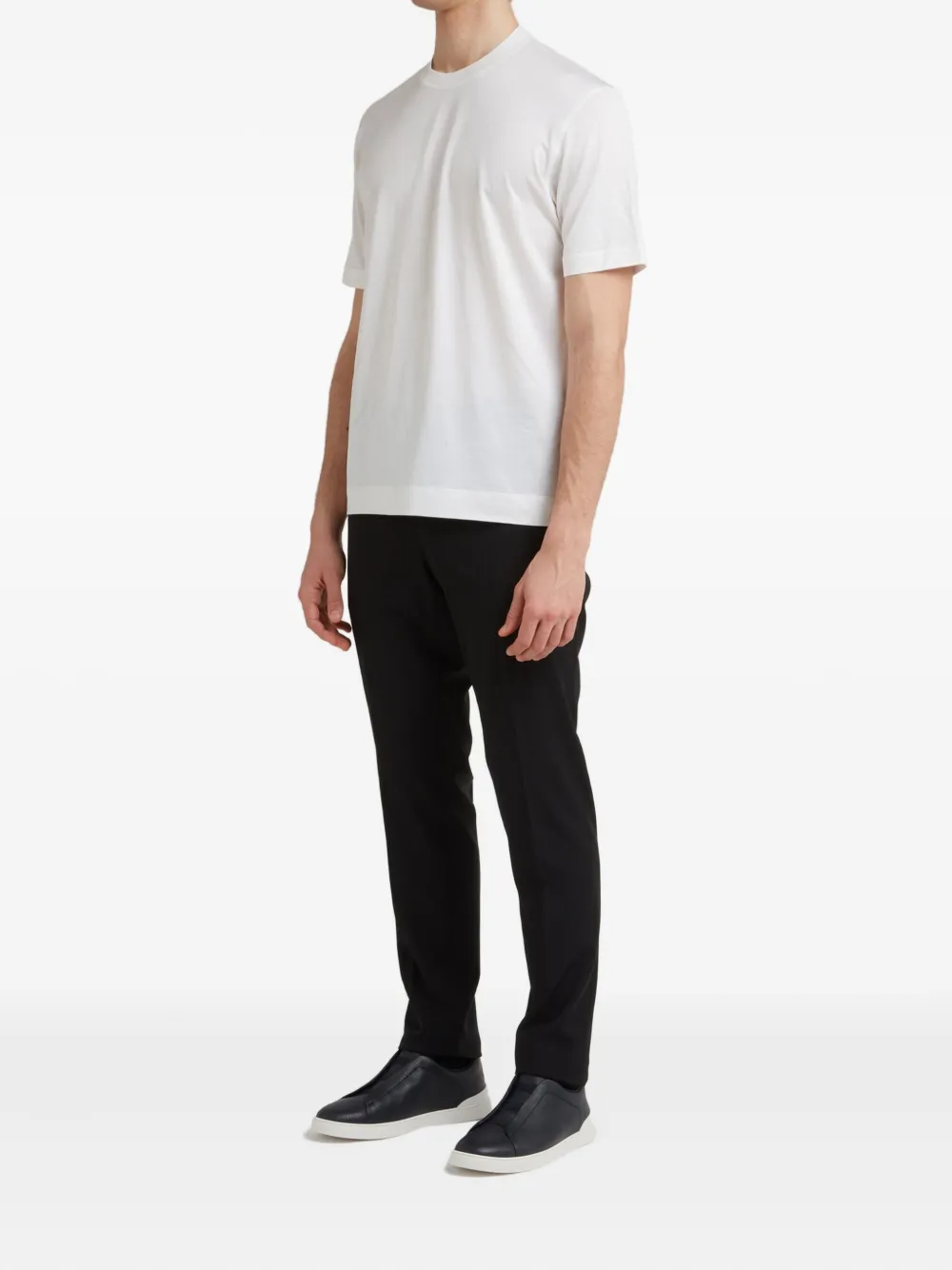 Zegna crew-neck short-sleeve T-shirt Beige