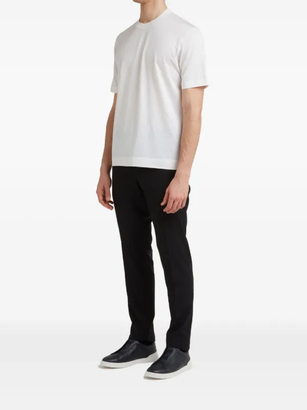 Zegna crew-neck short-sleeve T-shirt | Neutrals | FARFETCH