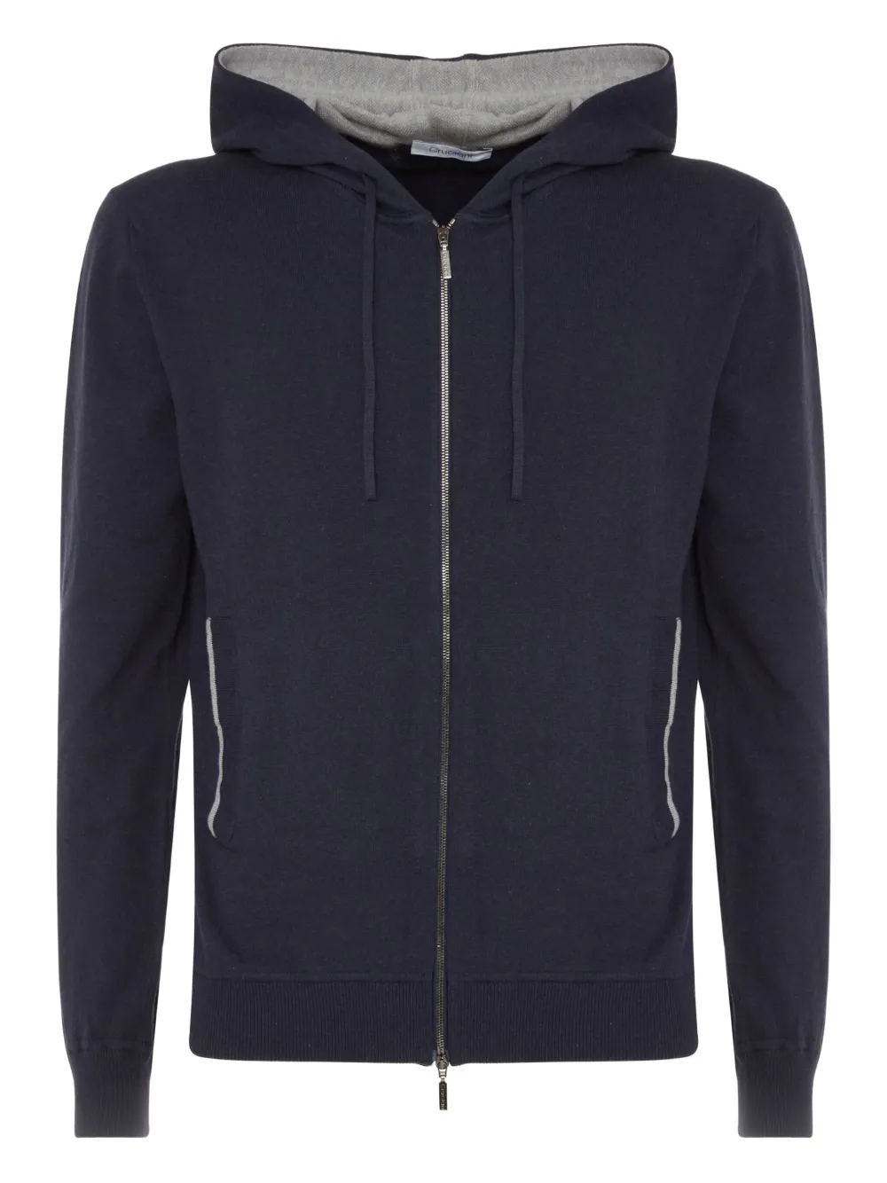 Cruciani hooded zip-up hoodie | Blue | Image 1