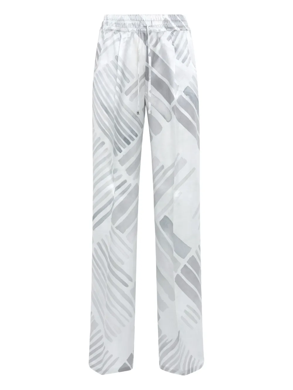 Kiton Broek met trekkoord en abstracte print Grijs