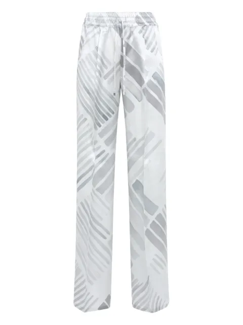 Kiton drawstring abstract-print trousers