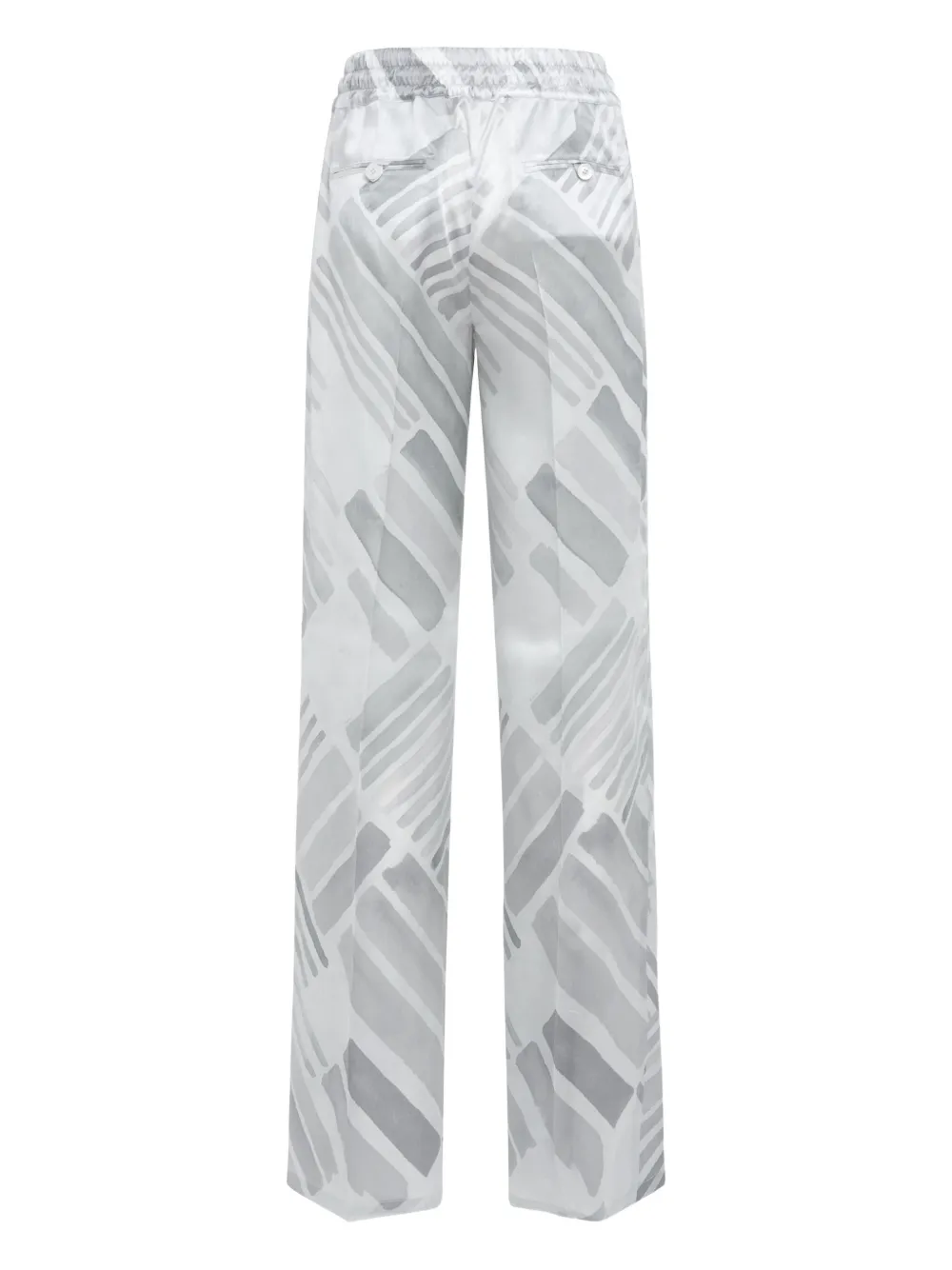 Kiton Broek met trekkoord en abstracte print Grijs