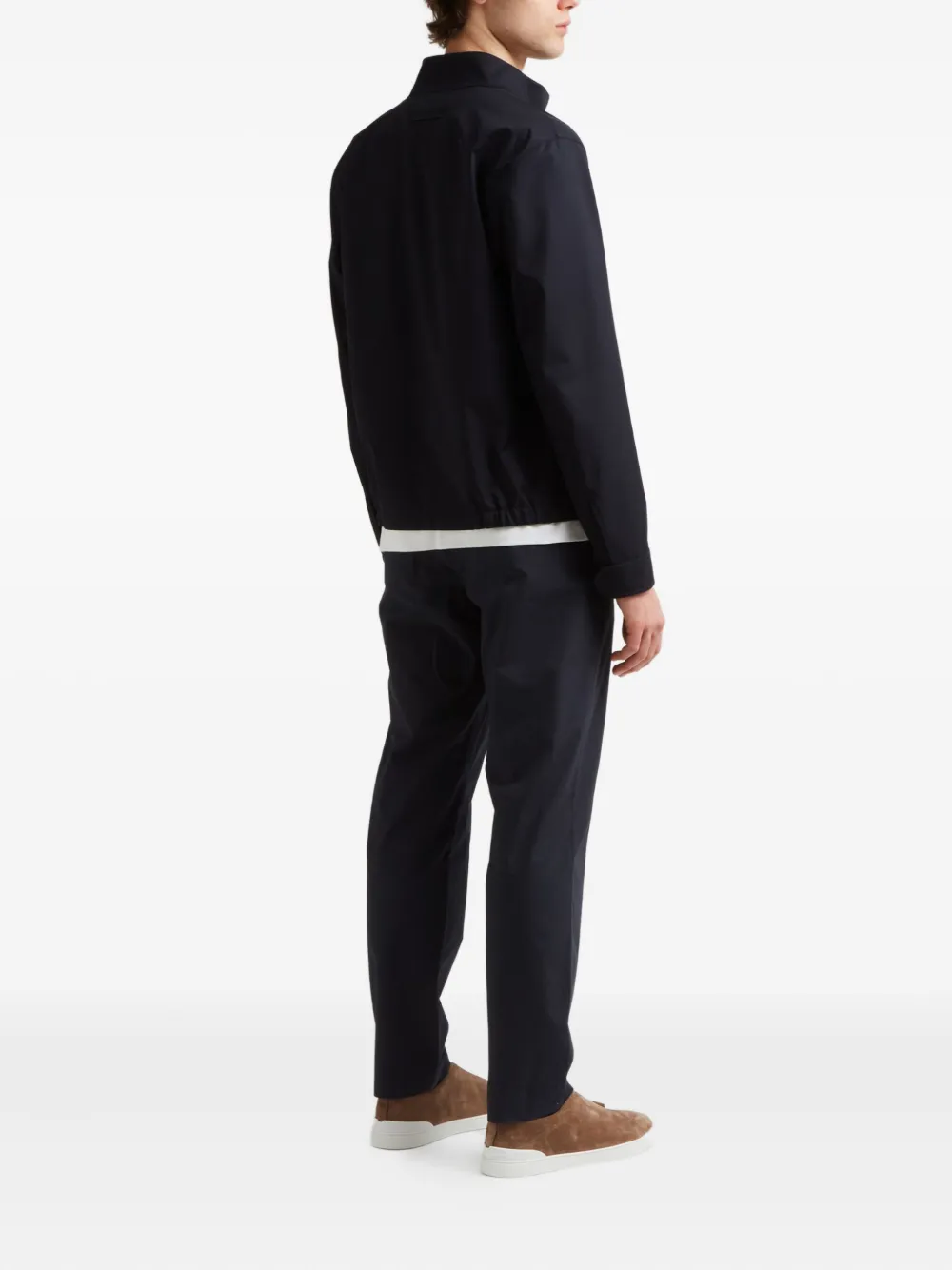 Zegna high-neck zip-front jacket Blauw