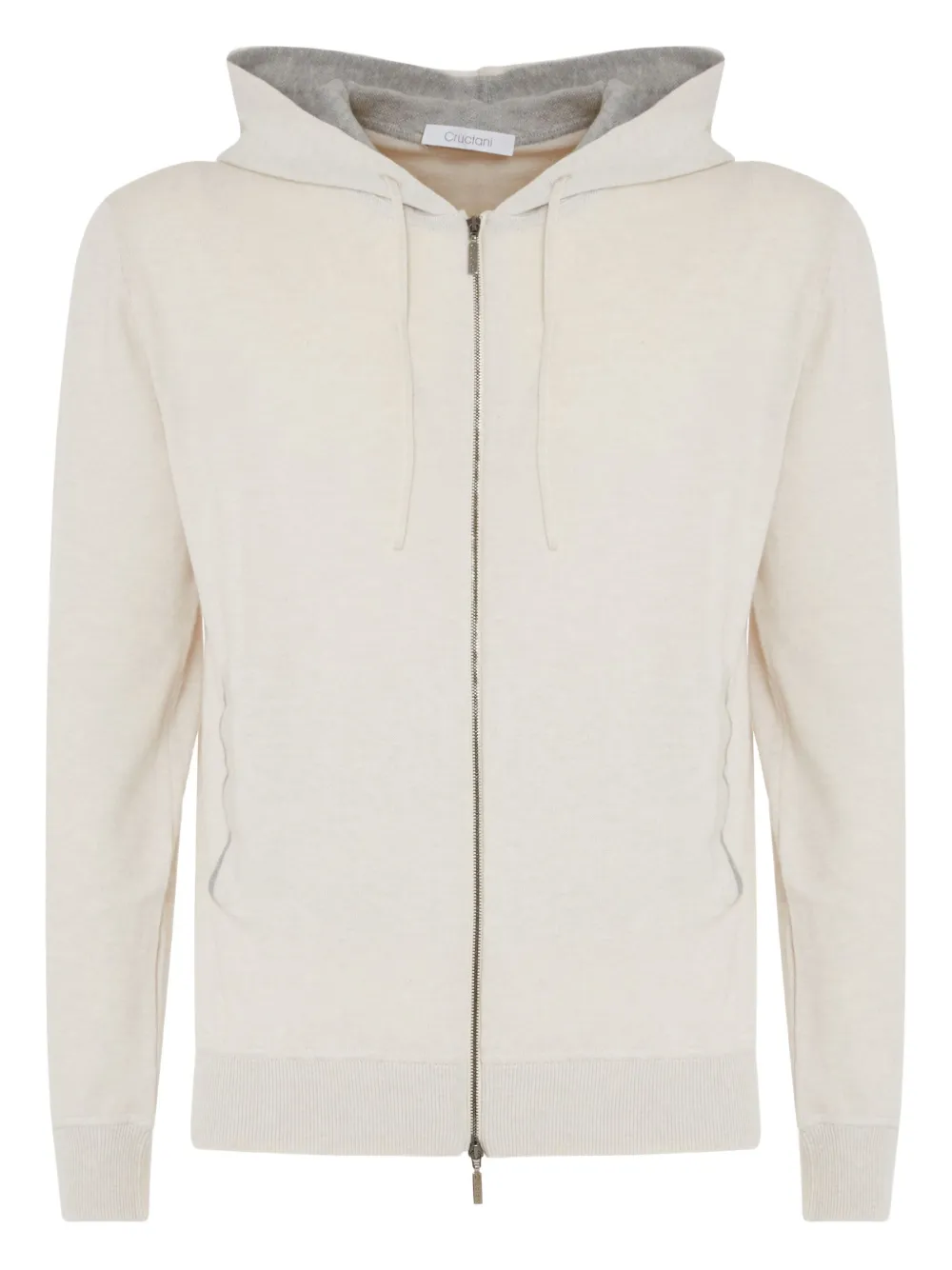 Cruciani zip-up hoodie | Neutrals | Image 1