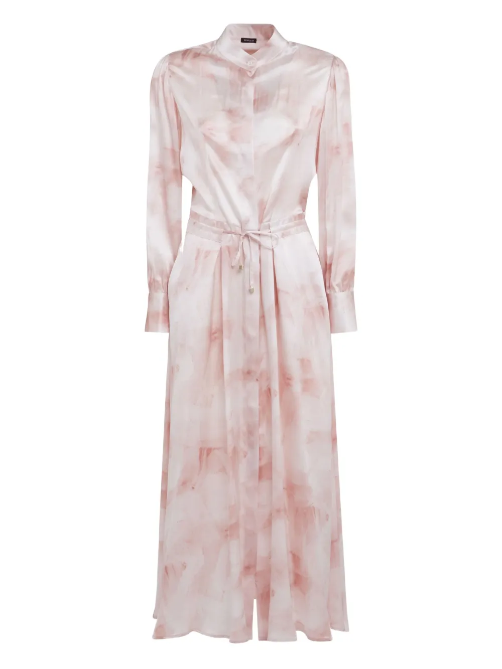 Kiton belted silk dress Beige