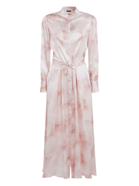 Kiton belted silk dress
