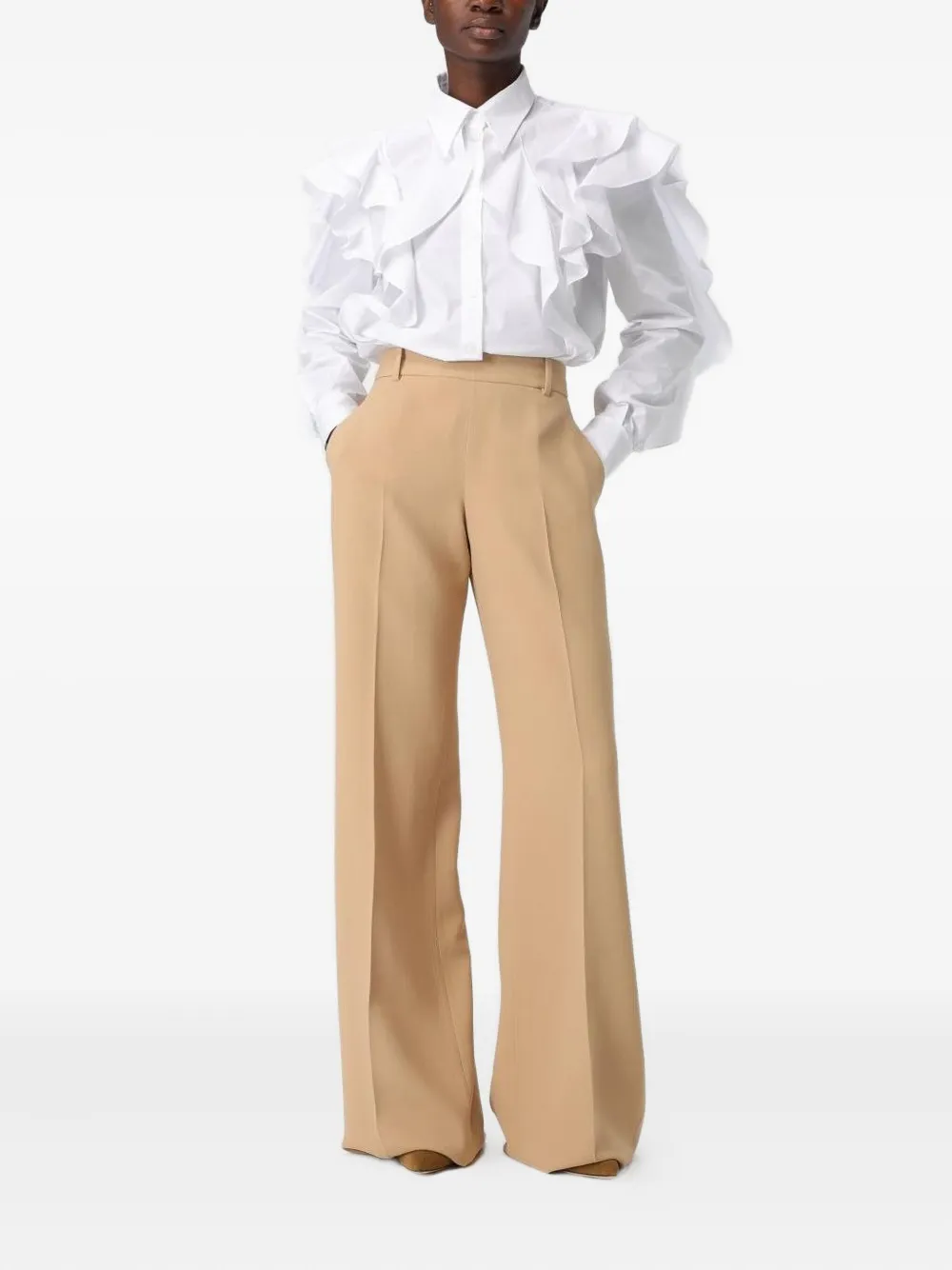 Ermanno Scervino wide-leg trousers Beige