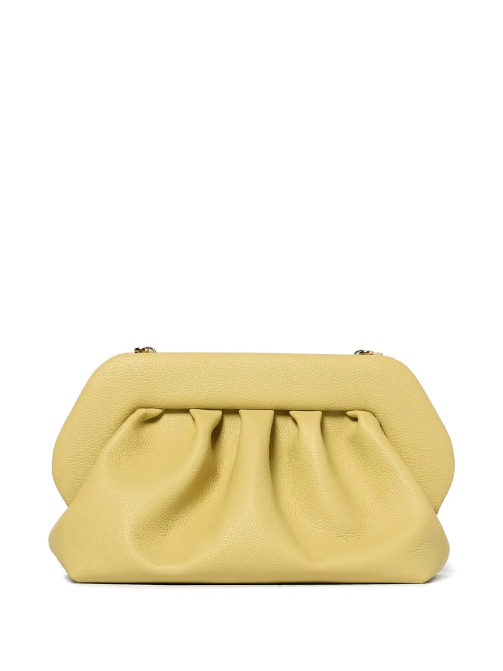 Themoirè leather clutch bag - Geel
