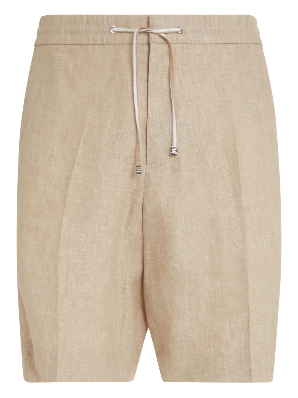 Brett Johnson elasticated-waist linen shorts - ニュートラル Brett Johnson elasticated-waist linen shorts - ニュートラル