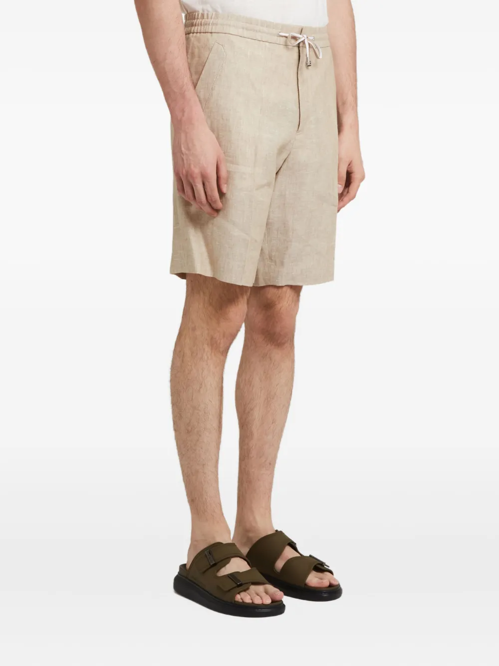 Brett Johnson elasticated-waist linen shorts | Deck Shorts | Image 2
