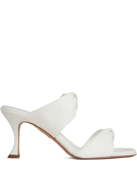 Aquazzura Twist Sandal 85MM knotted double-strap heeled sandals