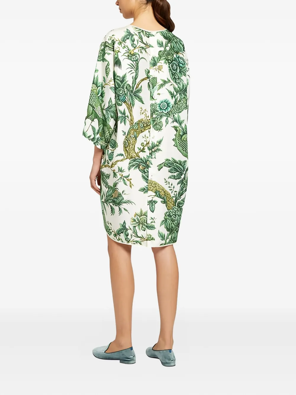 F.R.S For Restless Sleepers Alcibia jurk met bloemenprint en knopen - Wit