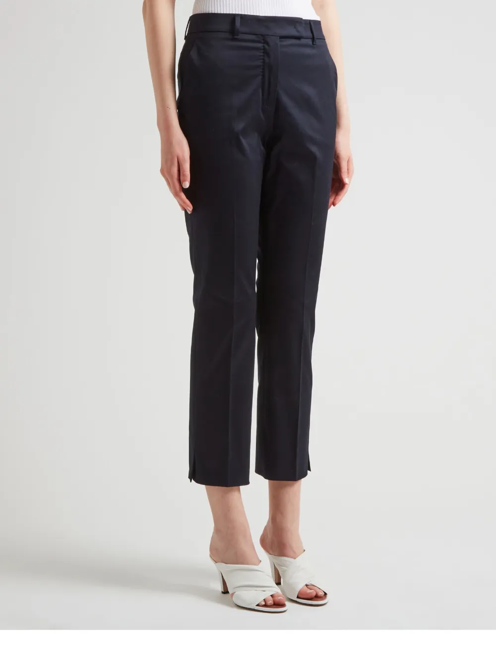 Incotex Cropped broek Blauw