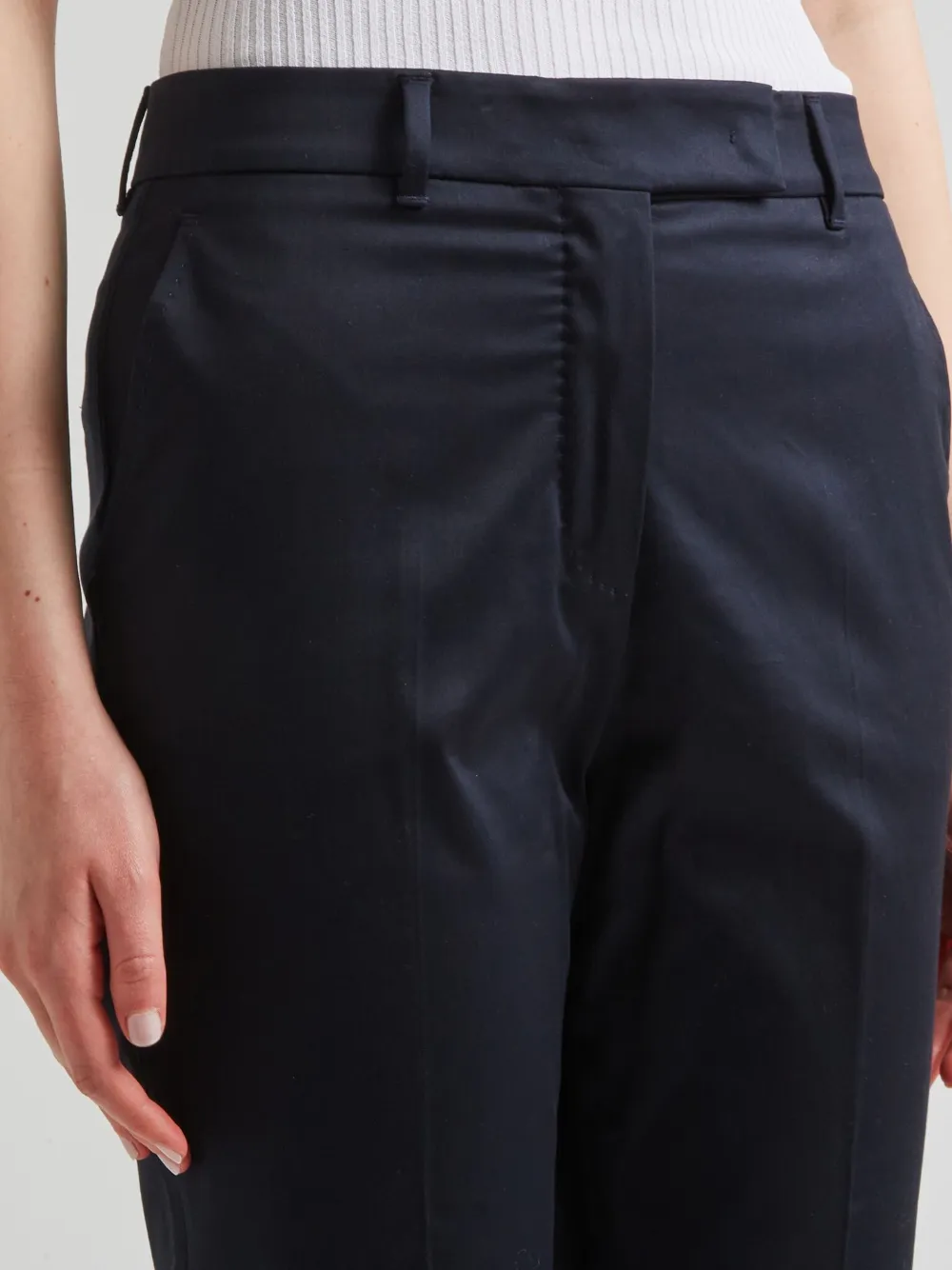 Incotex Cropped broek Blauw
