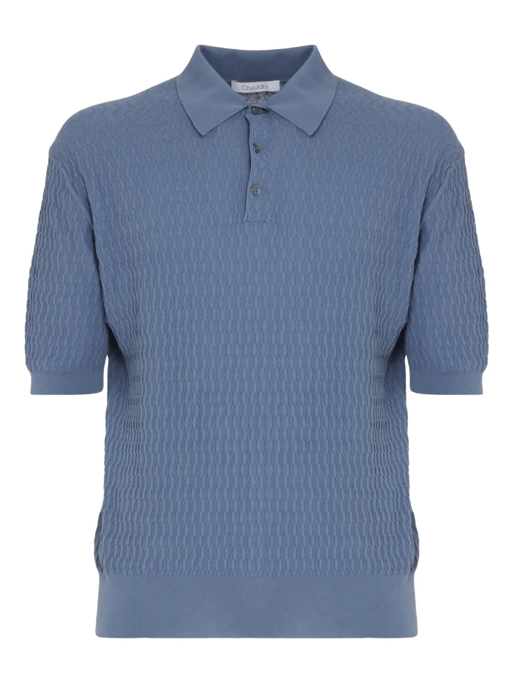 Cruciani textured polo shirt | Blue | Image 1
