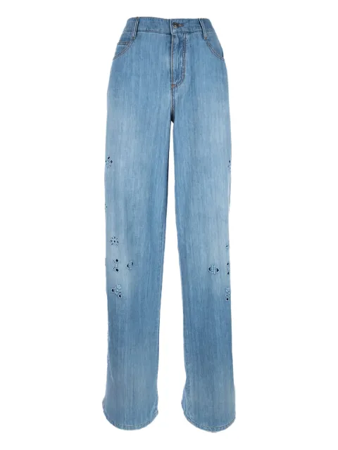 Ermanno Scervino embroidered-detail cotton jeans