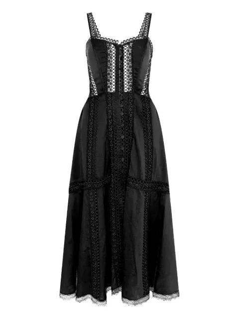 Charo Ruiz Ibiza Dafelle lace-insert midi dress