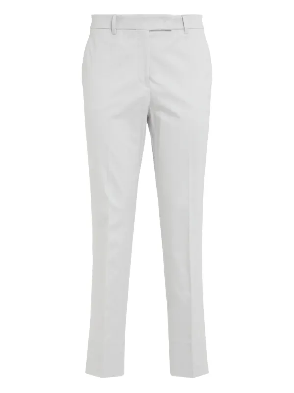 Incotex Flat-front Trousers in Grey
