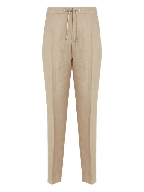 Brett Johnson elasticated-waist linen trousers
