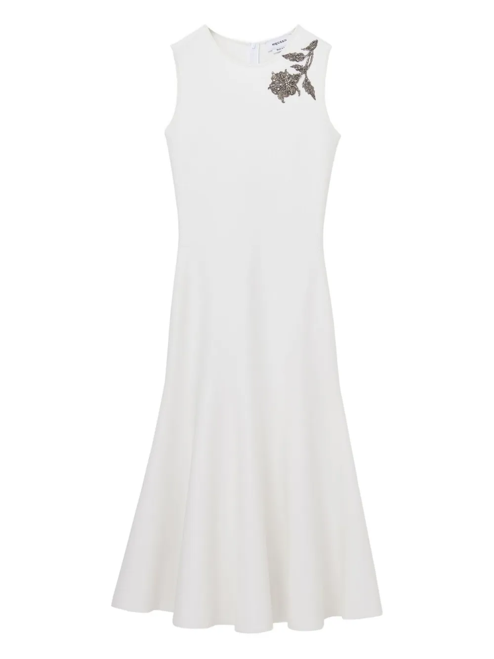 Alexander McQueen Banshee embroidery midi dress Wit