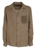 Brett Johnson patch-pocket linen shirt - Green