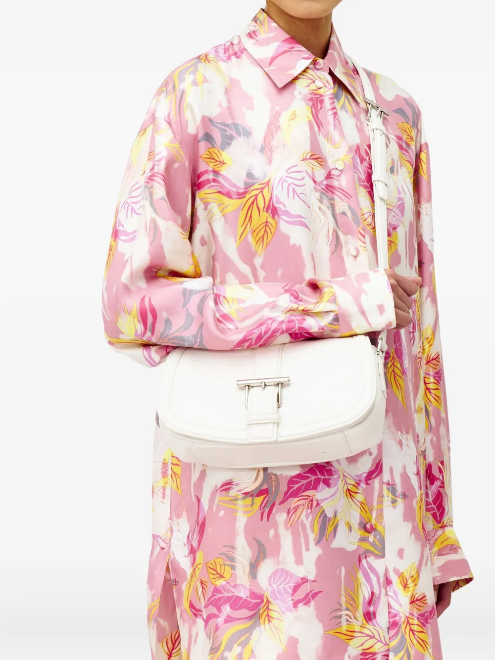Alexander McQueen buckle-detail cross body bag Wit
