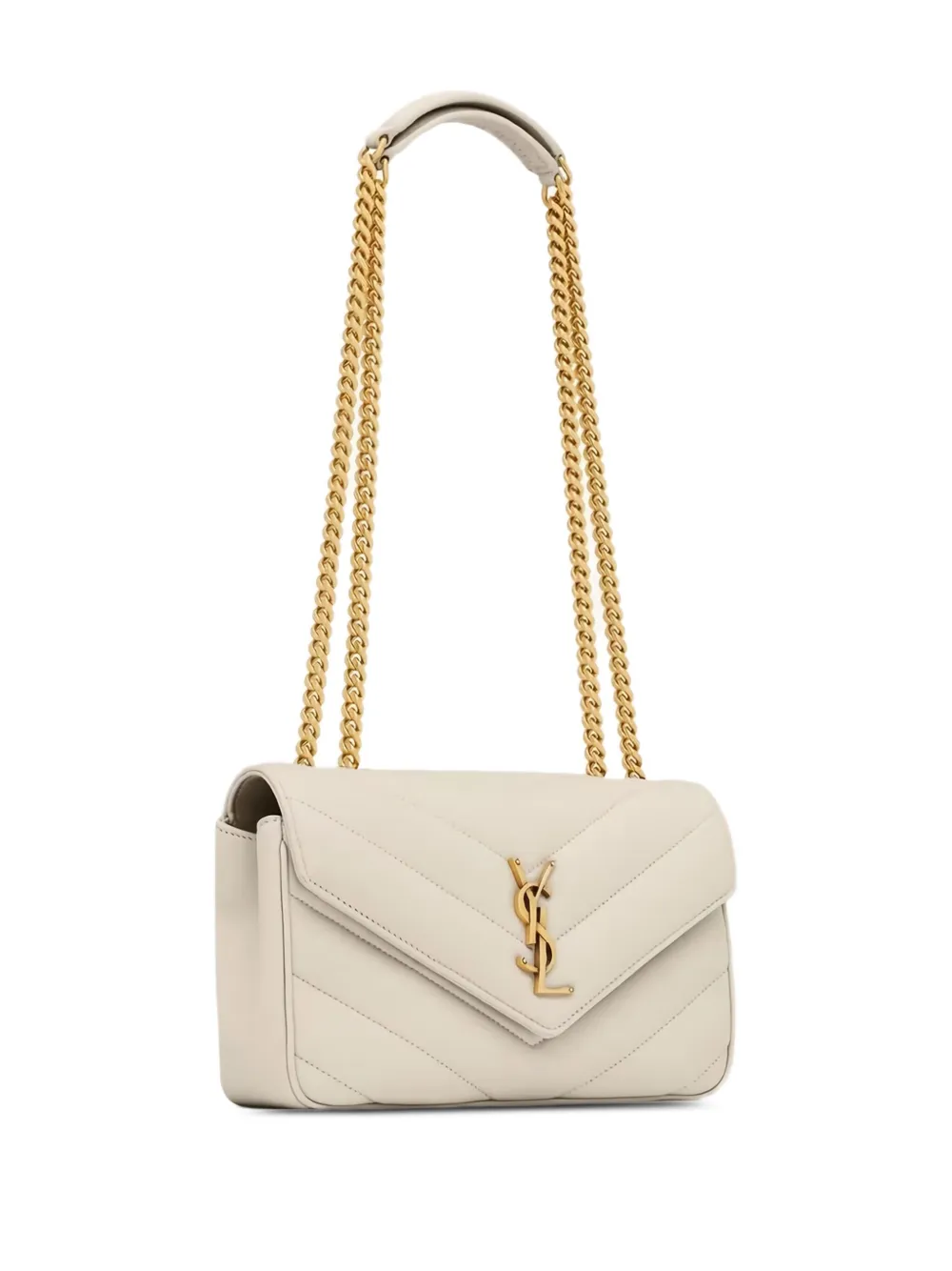 Saint Laurent Loulou schoudertas Beige