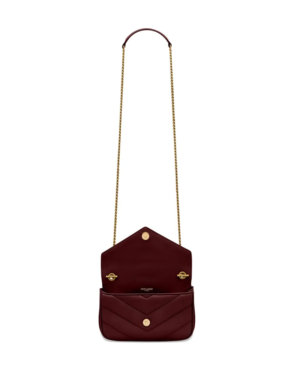 Saint Laurent Loulou kleine schoudertas Rood