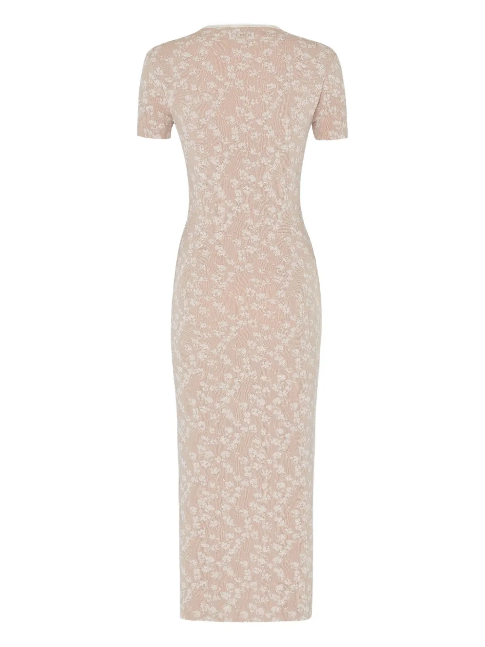 FENDI floral-jacquard dress - Roze