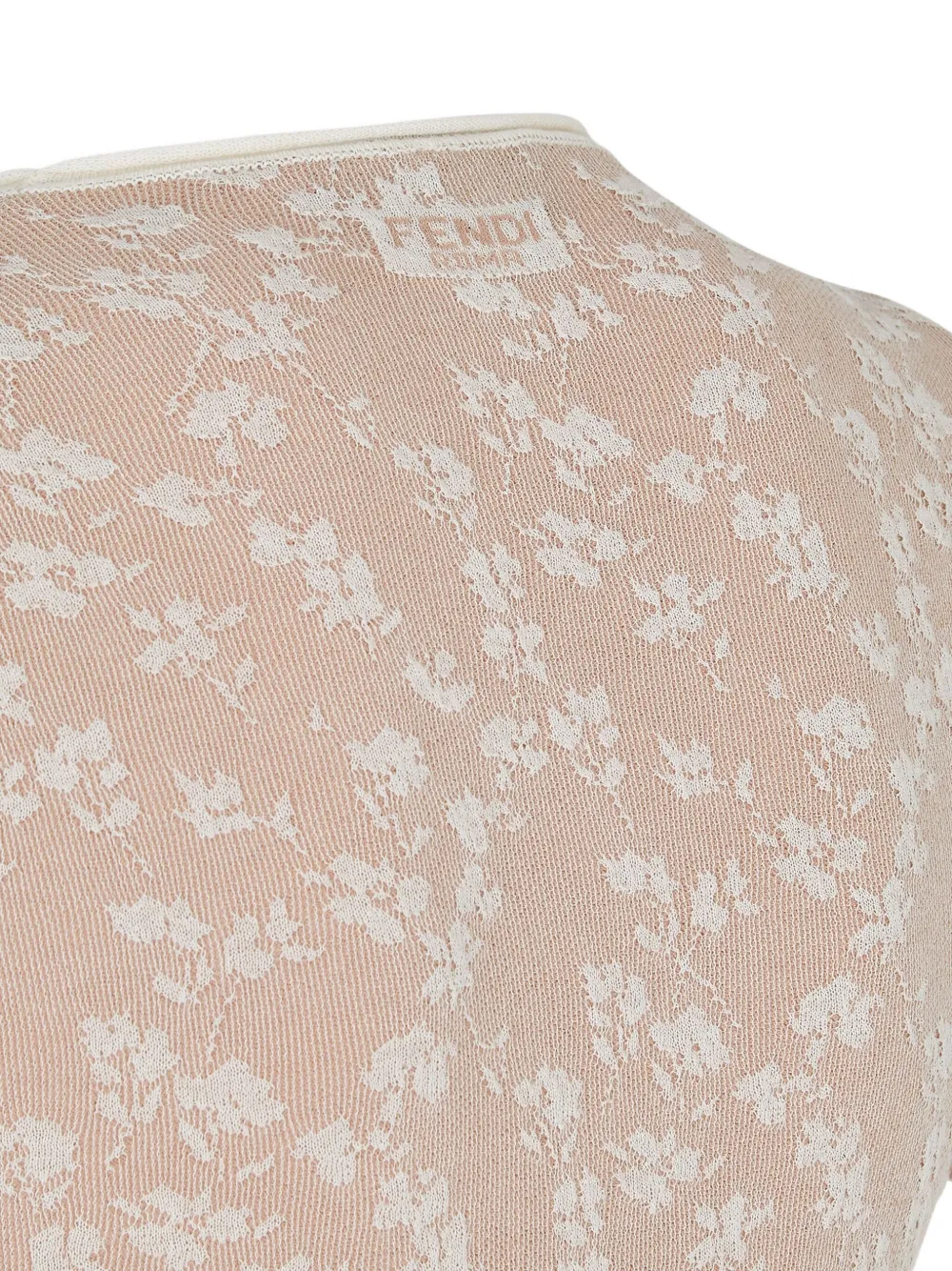 FENDI Jurk met bloemen jacquard Roze