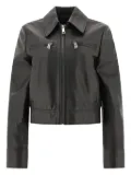 Max Mara zip-up leather jacket - Black